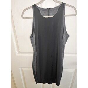 Smartwool Women Merino Sport Tank Dress Black Gray Medium Business Casual Spring
